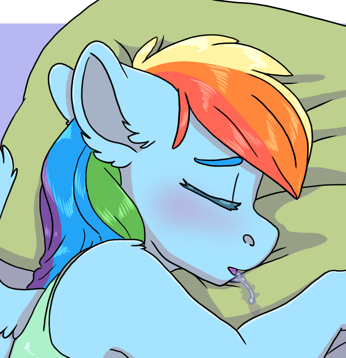 Poopy Rainbow Dash Sleeping