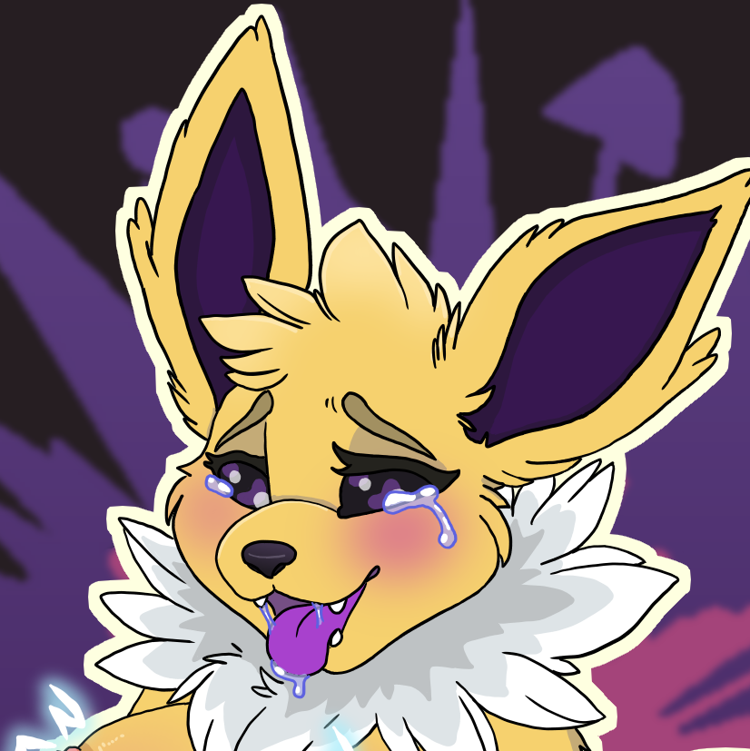 Jolteon having fun with some battery powered nipple play.