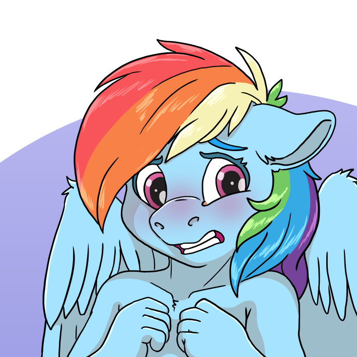 Embarassed Wet Rainbow Dash