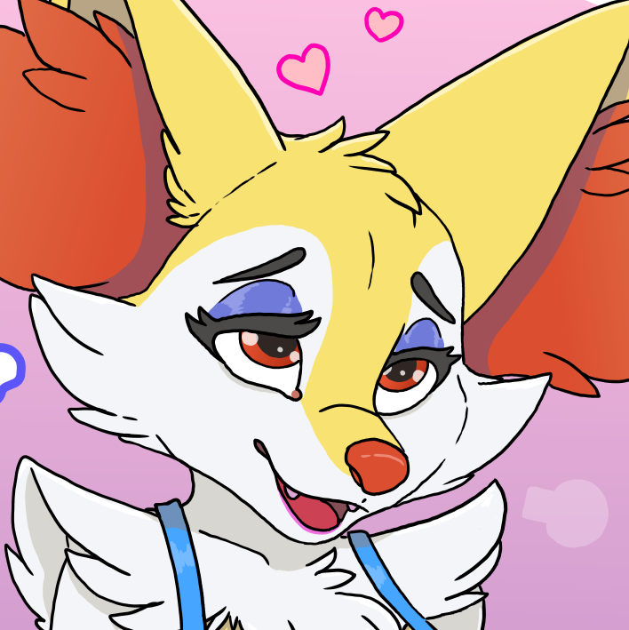 Braixen getting love from a magic wand.