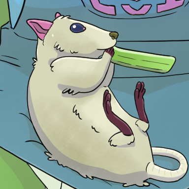 Tinky and her pet rat.