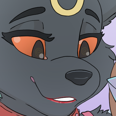 Umbreon having a fun mommy playtime.