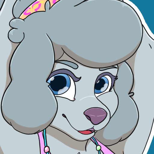 Chloe the 90s pup, dry